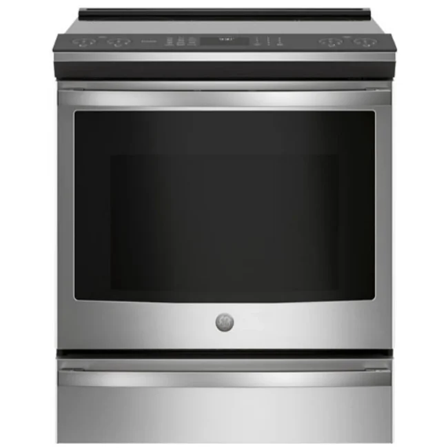 Cuisinière à induction GE Profile – 30 pouces, 5,3 pi³, inox – PCHS920YMFS