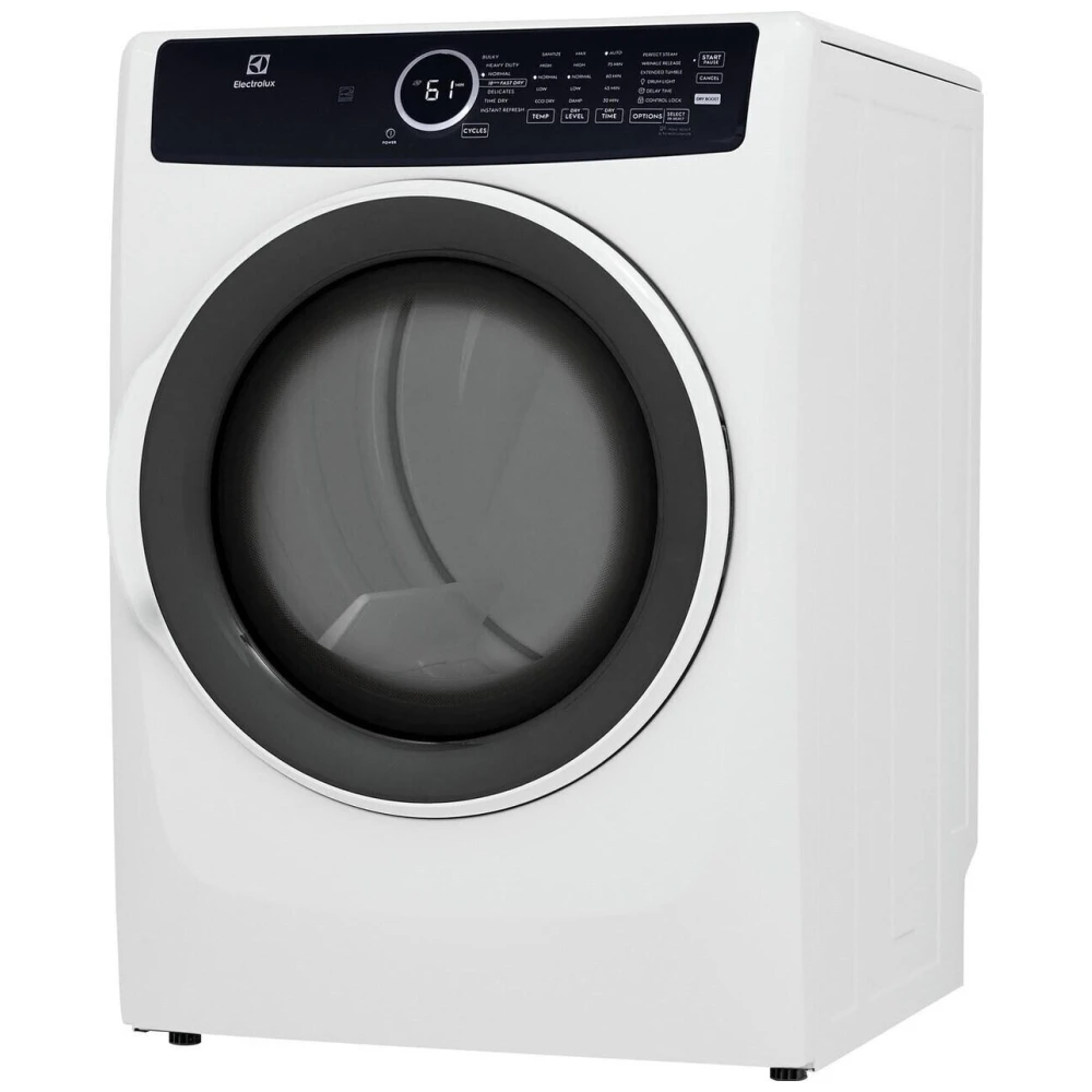Ensemble laveuse & sécheuse Electrolux – 27 pouces, 5,2 pi³ / 8 pi³, vapeur, empilable, blanc – ELFW7437AW & ELFE743CAW - Image 4