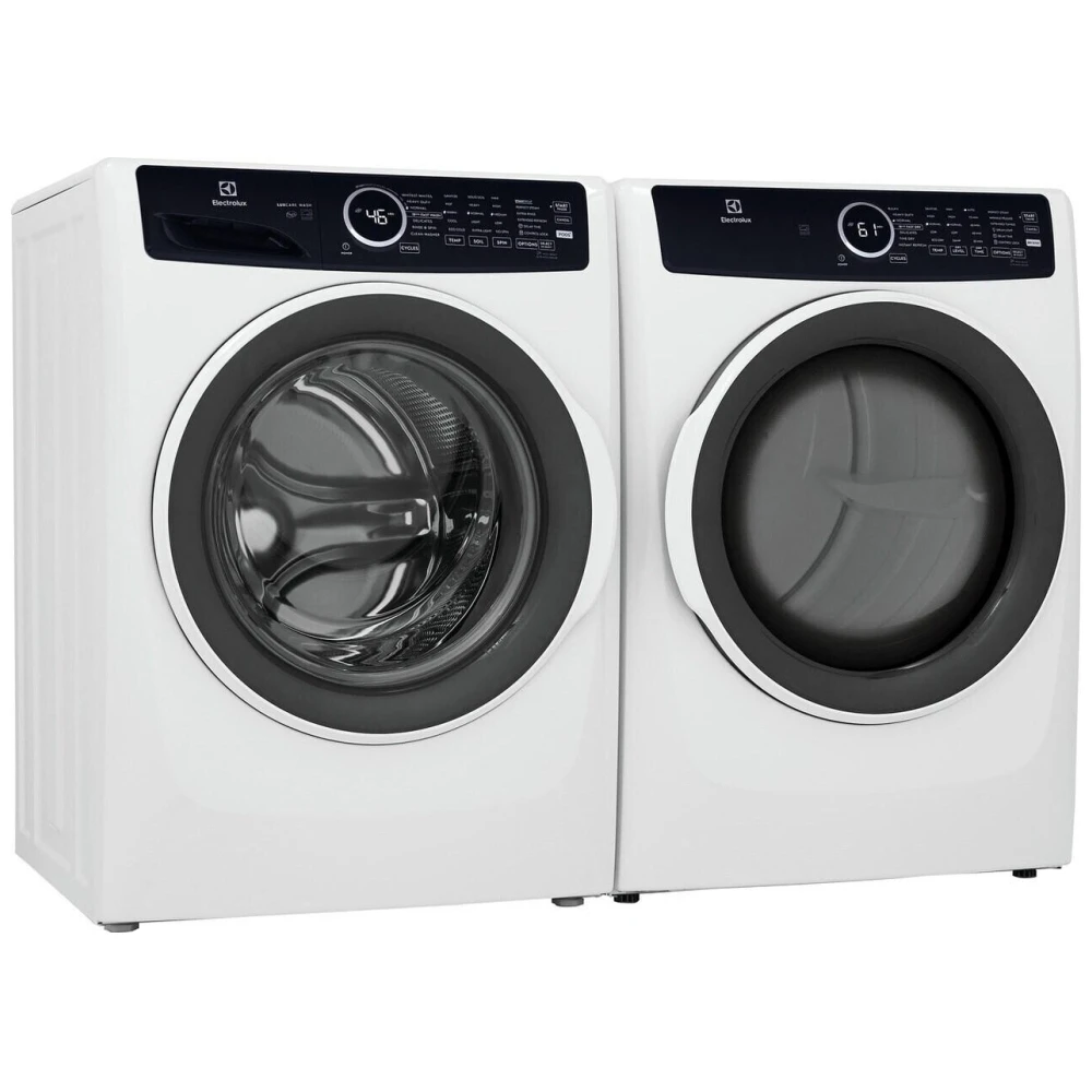 Ensemble laveuse & sécheuse Electrolux – 27 pouces, 5,2 pi³ / 8 pi³, vapeur, empilable, blanc – ELFW7437AW & ELFE743CAW - Image 2