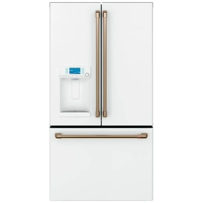 GE Café 36-inch French door refrigerator with water and ice, white - CYE22TP4MW2