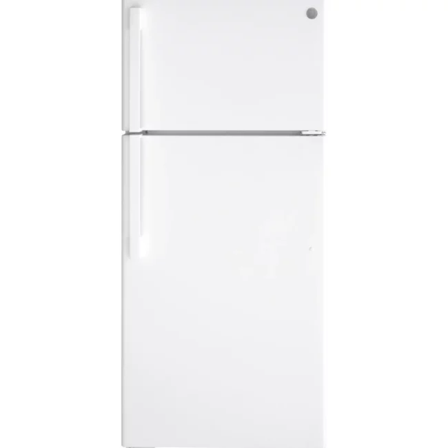GE refrigerator with top freezer, 28-inch, white - GTE17GTNRWW