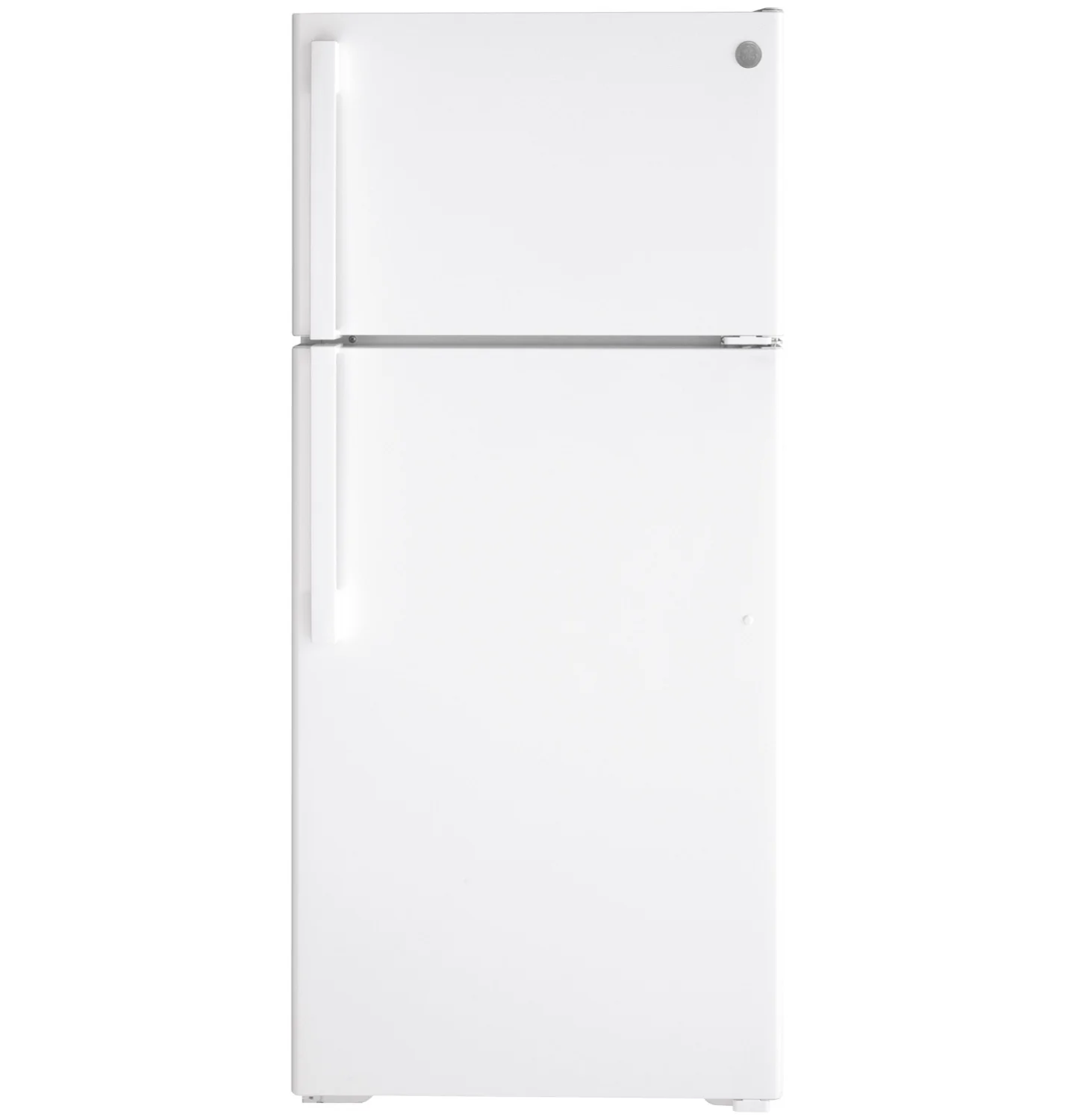 GE refrigerator with top freezer, 28-inch, white - GTE17GTNRWW