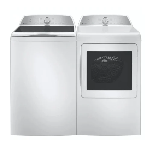 GE Profile washer and dryer set - 27 inches, 5.8 cu. ft. + 7.4 cu. ft. - PTW600BSR1WS & PTD60EBMRWS