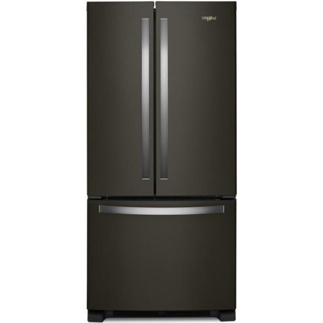 Whirlpool 33-inch French door refrigerator, 22.1 cu. ft., black stainless - WRFF5333PV