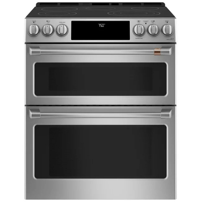 Cuisinière électrique Café – 30 pouces, 6.7 pi³, four double, Acier inoxydable – CCES750P2MS1