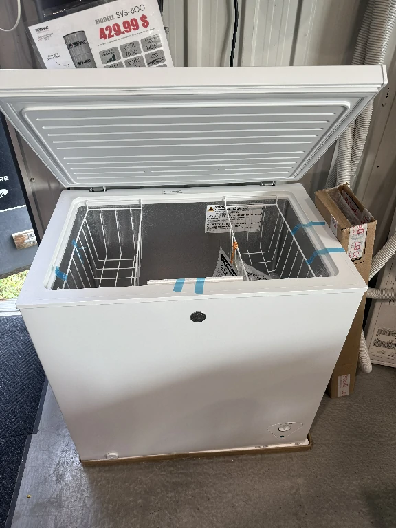 Congélateur coffre horizontal GE – 32 pouces, 7,0 pi³, blanc – FCM7STBWW – Image 6