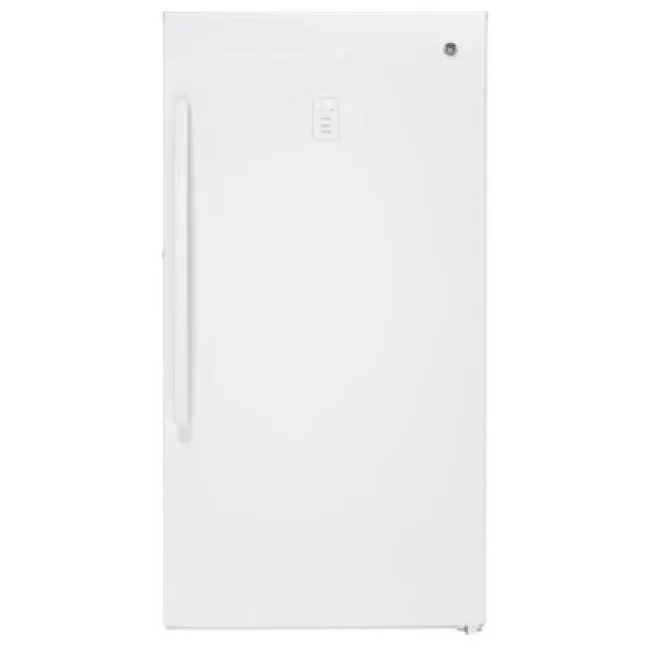 Congélateur vertical GE – 33 pouces, 17,3 pi³, blanc – FUF17DLRWW