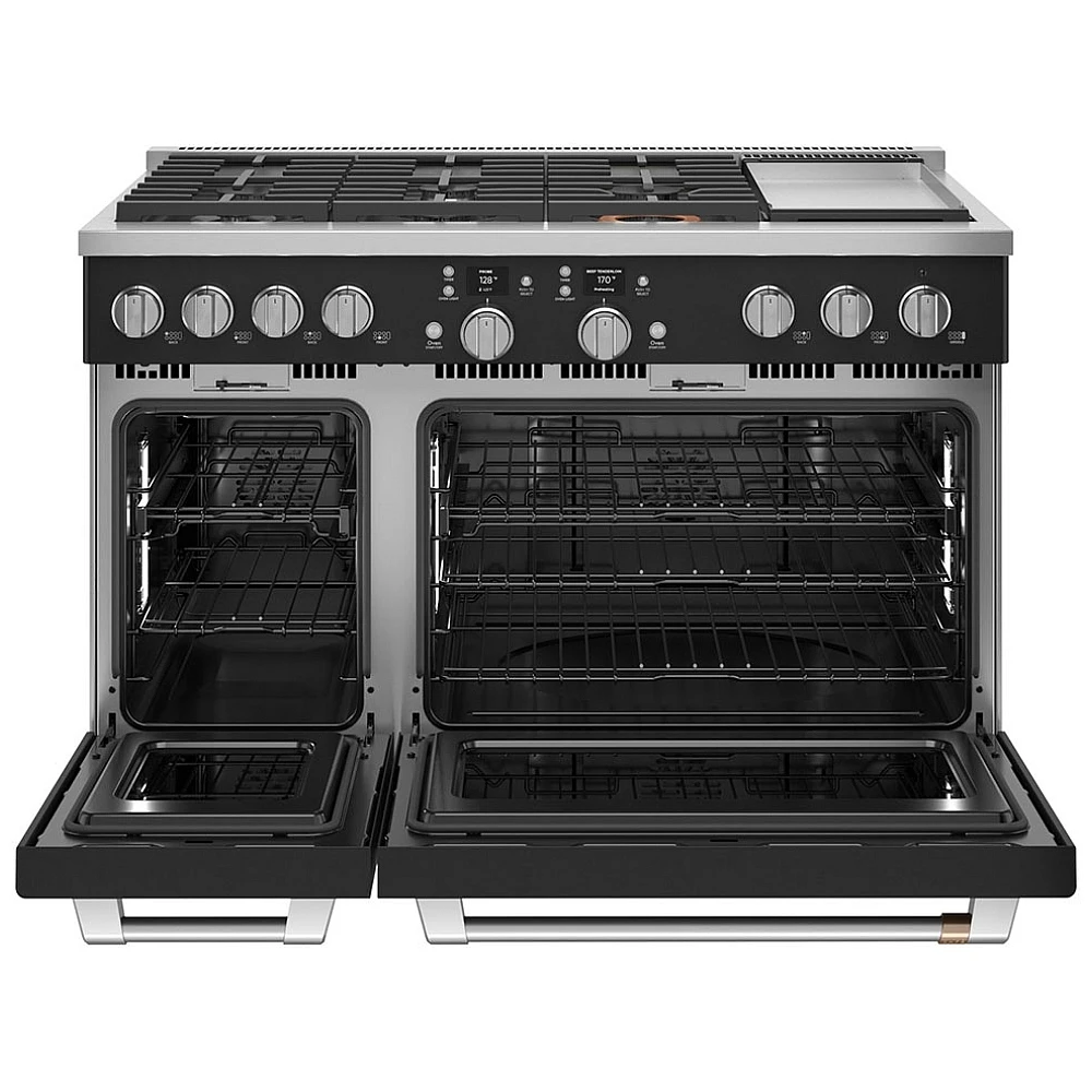 Cuisinière à biénergie GE Café – 48 pouces, 8,25 pi³, noir – C2Y486P3T2D1 – Image 2