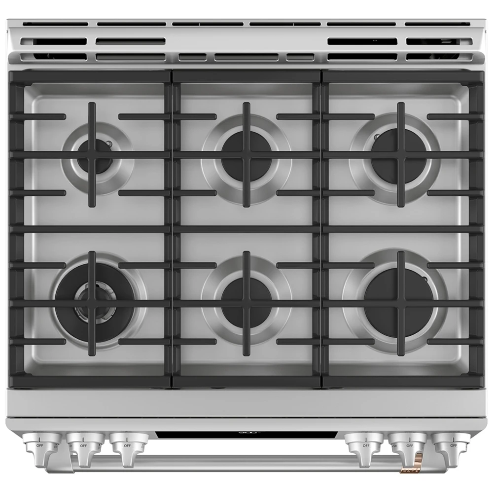 Cuisinière à biénergie GE Café – 30 pouces, 5,7 pi³, acier inoxydable – CC2S900P2MS1 – Image 4