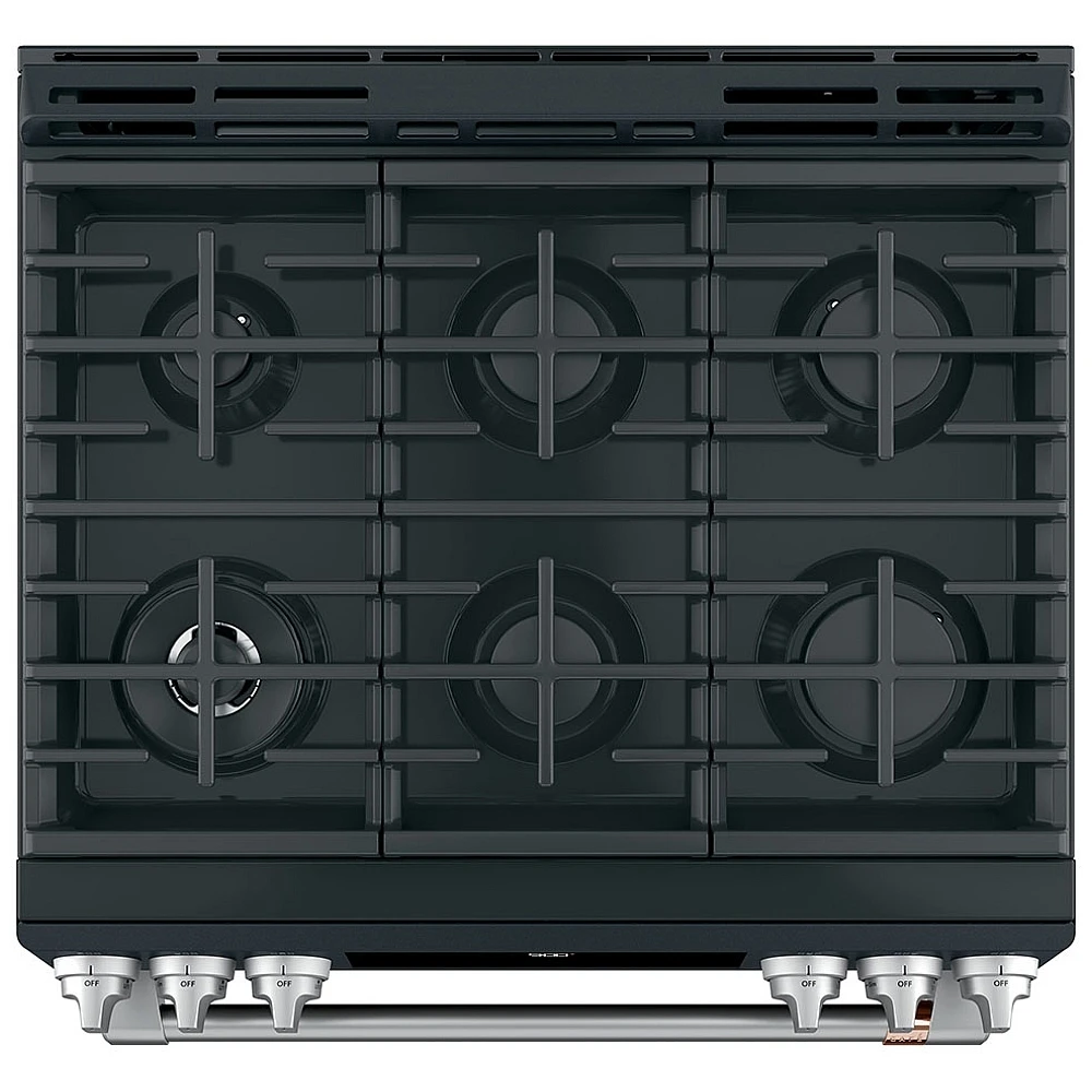 Cuisinière à biénergie GE Café – 30 pouces, 5,6 pi³, noir – CC2S900P3MD1 – Image 4