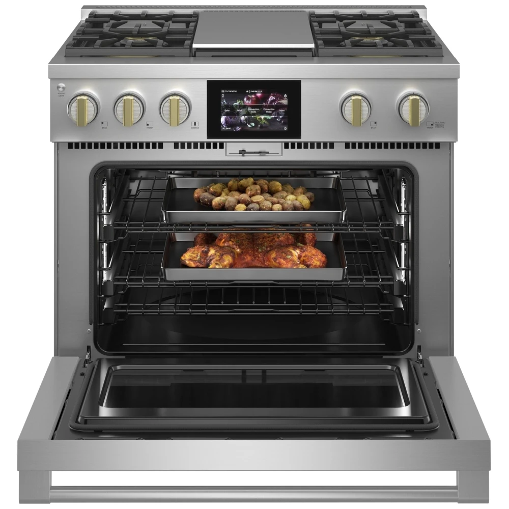 Cuisinière à biénergie Monogram – 36 pouces, 5,75 pi³, inox – ZDP364NDTSS – Image 3