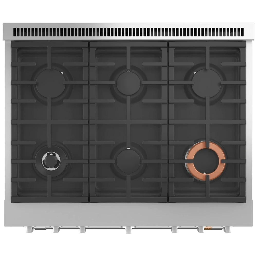 Cuisinière à gaz GE Café – 36 pouces, 6,2 pi³, Acier inoxydable – CGY366P2T1S1 – Image 4