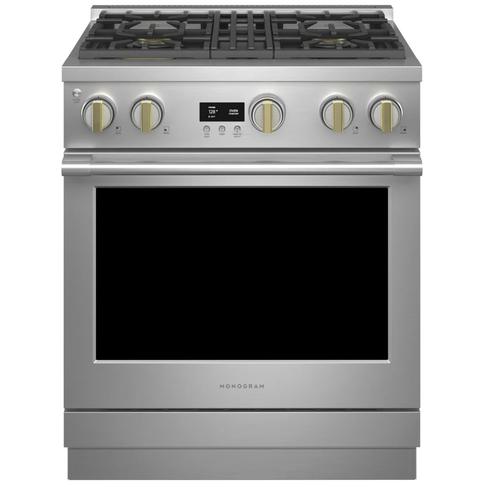 Cuisinière à gaz Monogram – 30 pouces, 5,7 pi³, inox – ZGP304NTSS