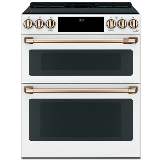 Cuisinière à induction GE Café – 30 pouces, 7 pi³, blanc – CCHS950P4MW2