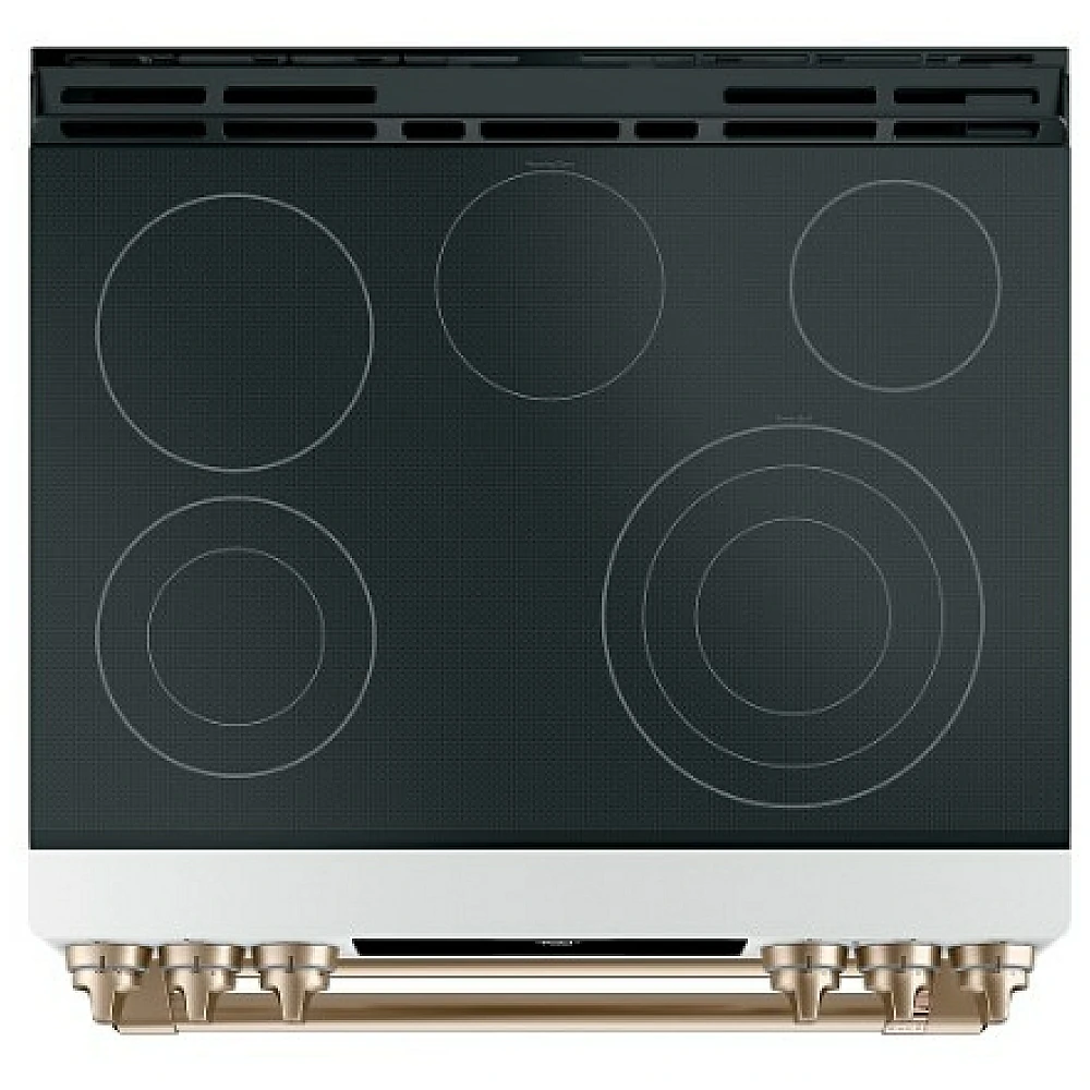 Cuisinière électrique GE Café – 30 pouces, four double 7 pi³, blanc mat – CCES750P4MW2 – Image 4