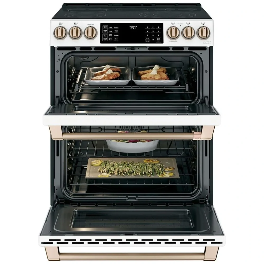 Cuisinière électrique GE Café – 30 pouces, four double 7 pi³, blanc mat – CCES750P4MW2 – Image 3
