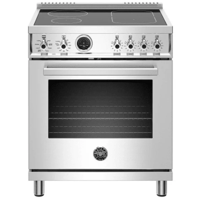 Cuisinière Bertazzoni inox 30 pouces, 4,7 pi³, induction – PROF304INSXT