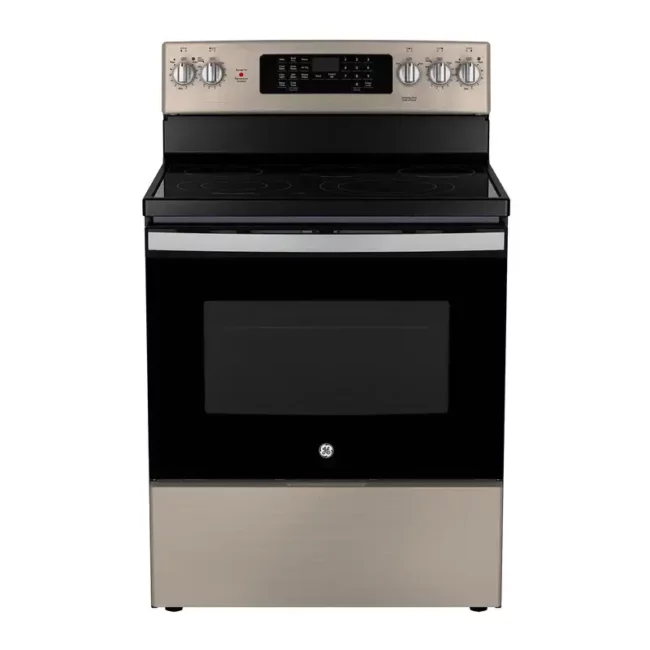 Cuisinière électrique GE – 30 pouces, 5,0 pi³, ardoise – JCB840ETES