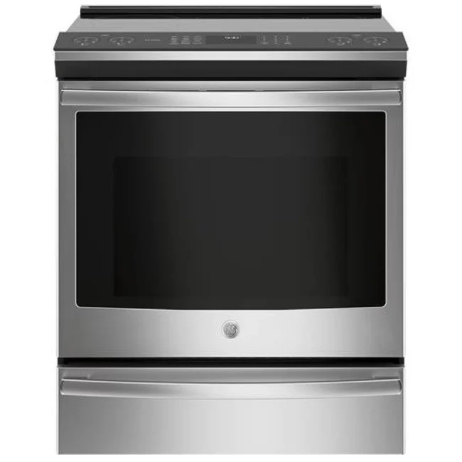 Cuisinière électrique GE – 30 pouces, 5,3 pi³, acier inoxydable – PHS930SLSS