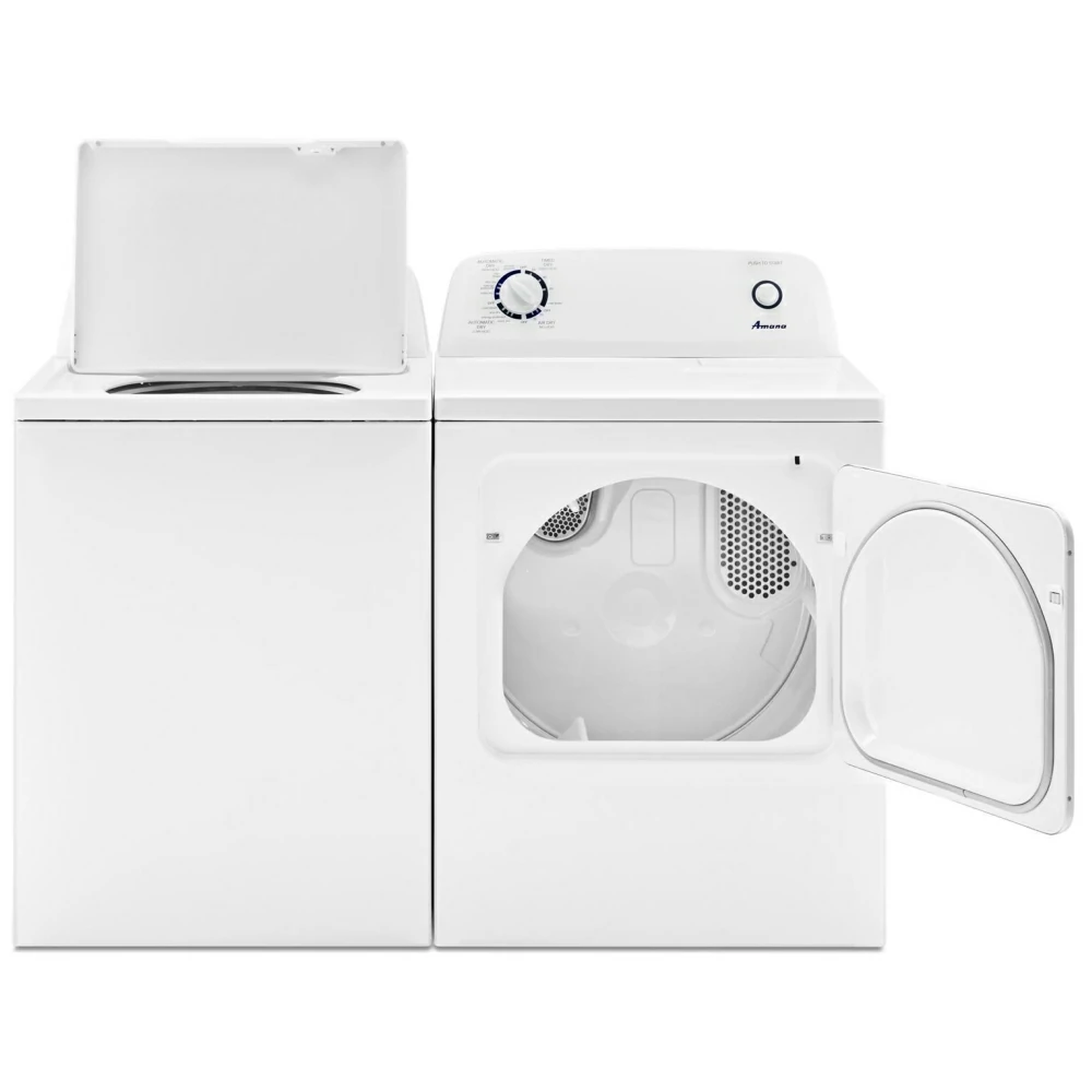 Ensemble laveuse et sécheuse Amana, 28 pouces, blanc – NTW4519JW & YNED4655EW - Image 2