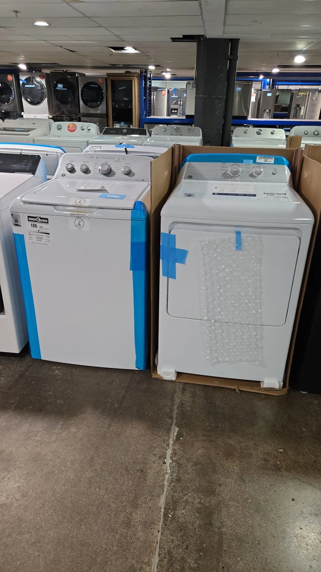 Ensemble laveuse et sécheuse GE – 27 pouces, laveuse 4,9 pi³ & sécheuse électrique 6,2 pi³, blanc – GTW451BMRWS & GTX33EBMRWS - Image 6