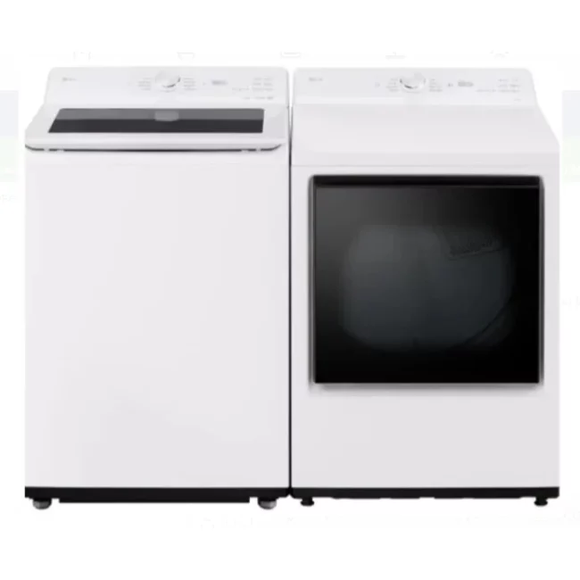 LG washer & dryer set - 27 inch, white - WT8205CW & DLE8200W