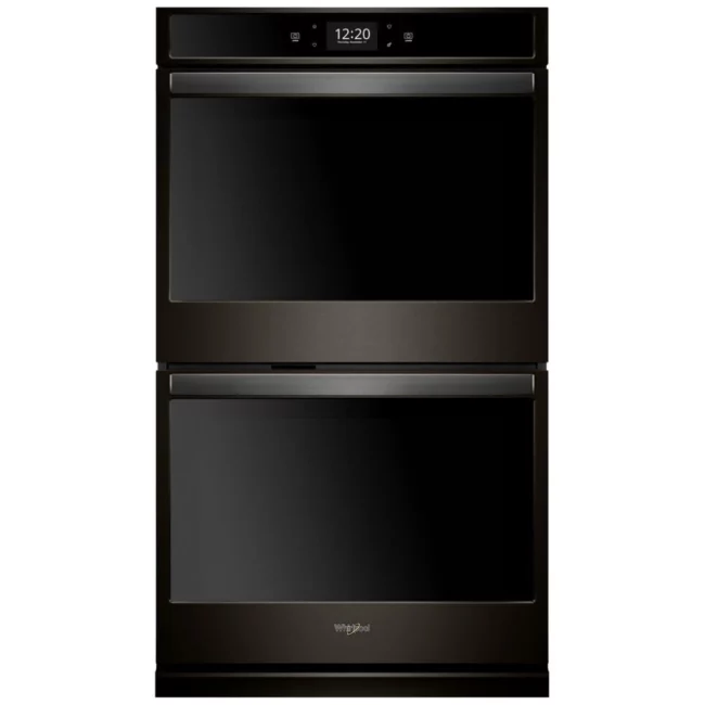 Whirlpool double built-in oven - 30 inches, 10.0 cu. ft., black stainless steel - WOD77EC0HV