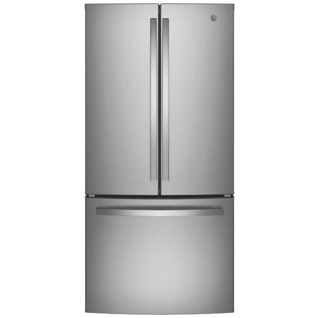 GE 33-inch French door refrigerator, 24.7 cu. ft., Stainless steel - GNE25JYKFS