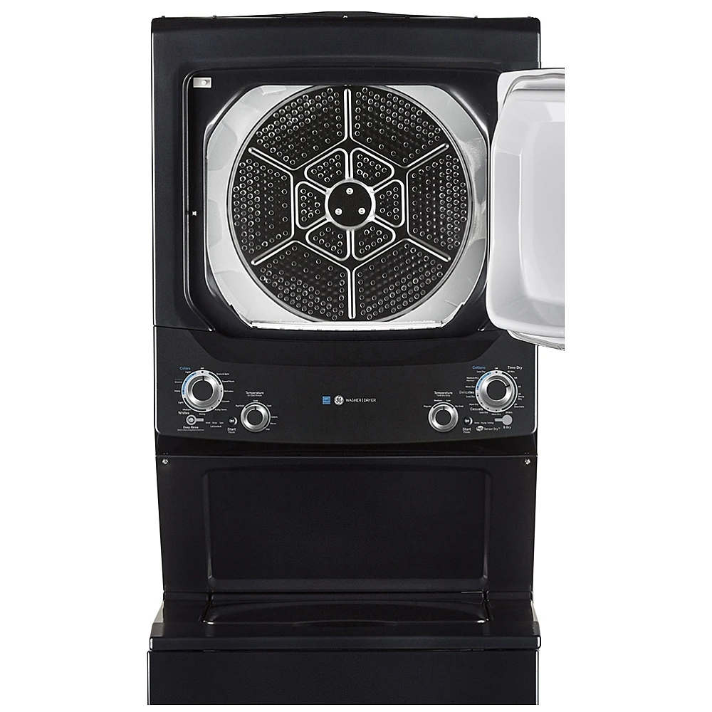 Centre de buanderie GE – 27 pouces, laveuse 4.5 pi³, sécheuse électrique 5.9 pi³, gris diamant – GUD37EEMNDG – Image 3