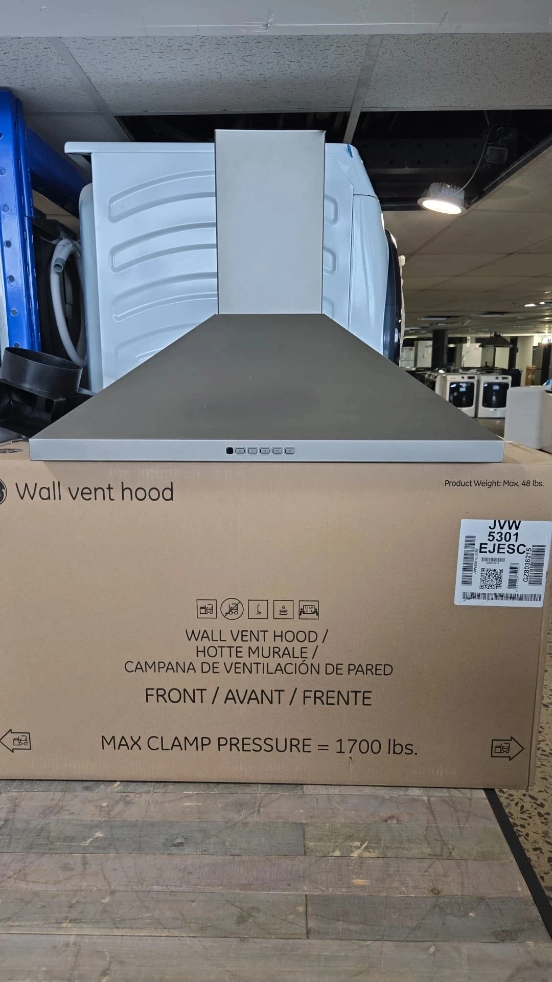 Hotte de cuisinière murale GE – 30 pouces, 350 CFM, halogène, ardoise – JVW5301EJESC - Image 4