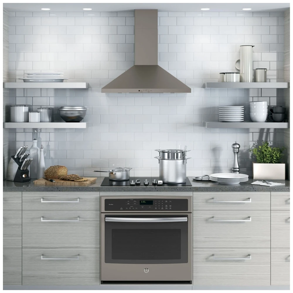 Hotte de cuisinière murale GE – 30 pouces, 350 CFM, halogène, ardoise – JVW5301EJESC - Image 3