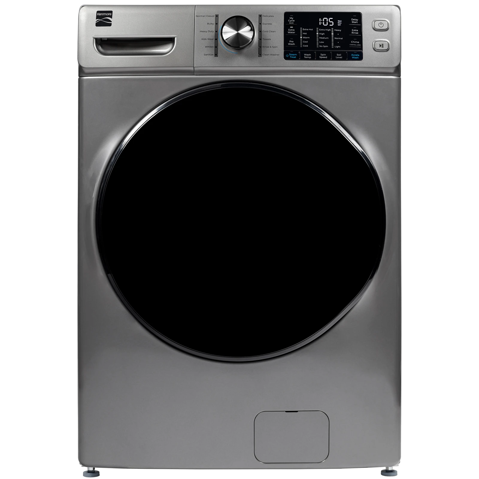 Ensemble laveuse & sécheuse Kenmore 27 pouces – 4,5 pi³ / 8,0 pi³, chargement frontal, gris diamant – 42273 & 92273 - Image 2