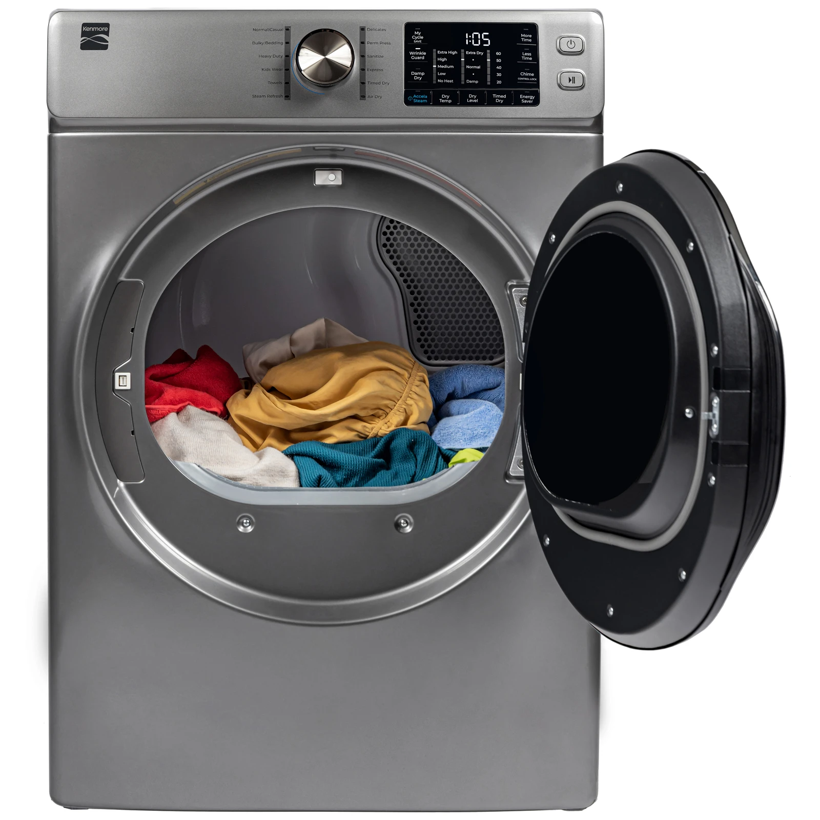 Ensemble laveuse & sécheuse Kenmore 27 pouces – 4,5 pi³ / 8,0 pi³, chargement frontal, gris diamant – 42273 & 92273 - Image 6