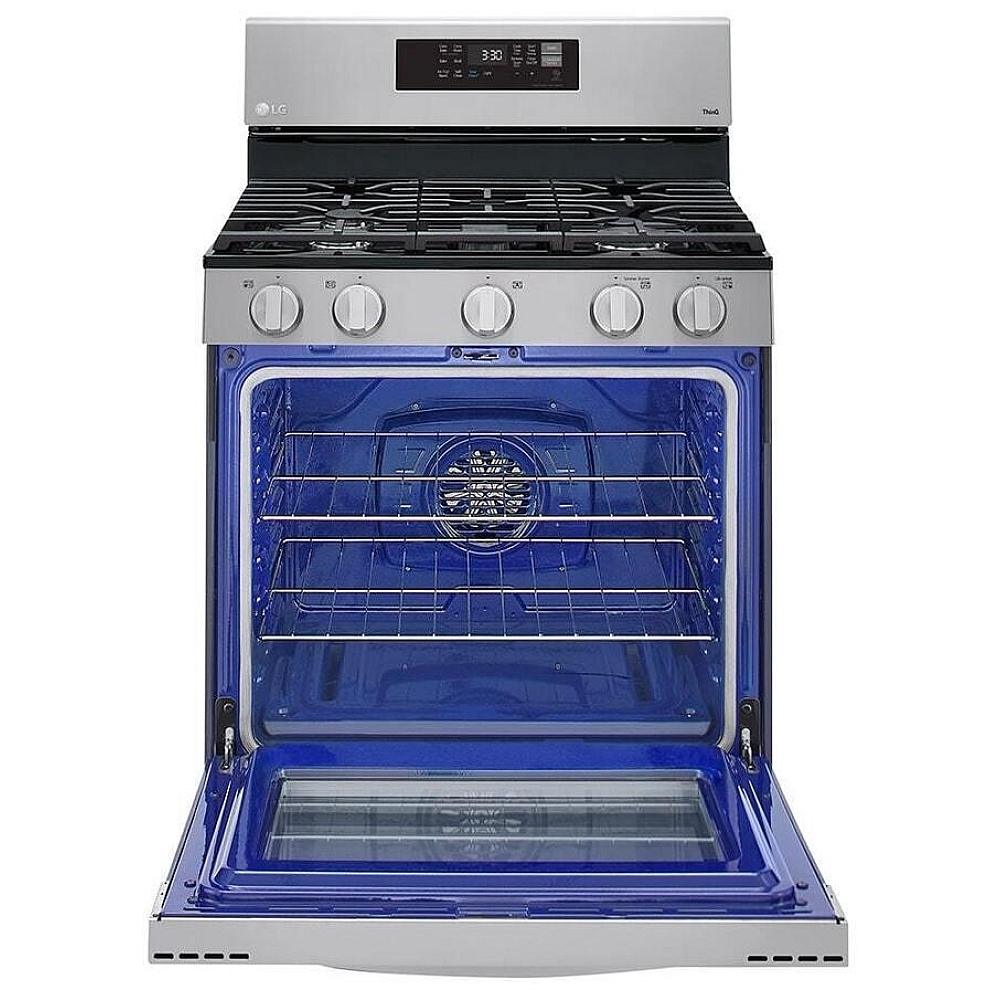 Cuisinière à gaz LG – 30 pouces, 5.8 pi³, convection, 5 brûleurs, Acier inoxydable – LRGL5823S – Image 2