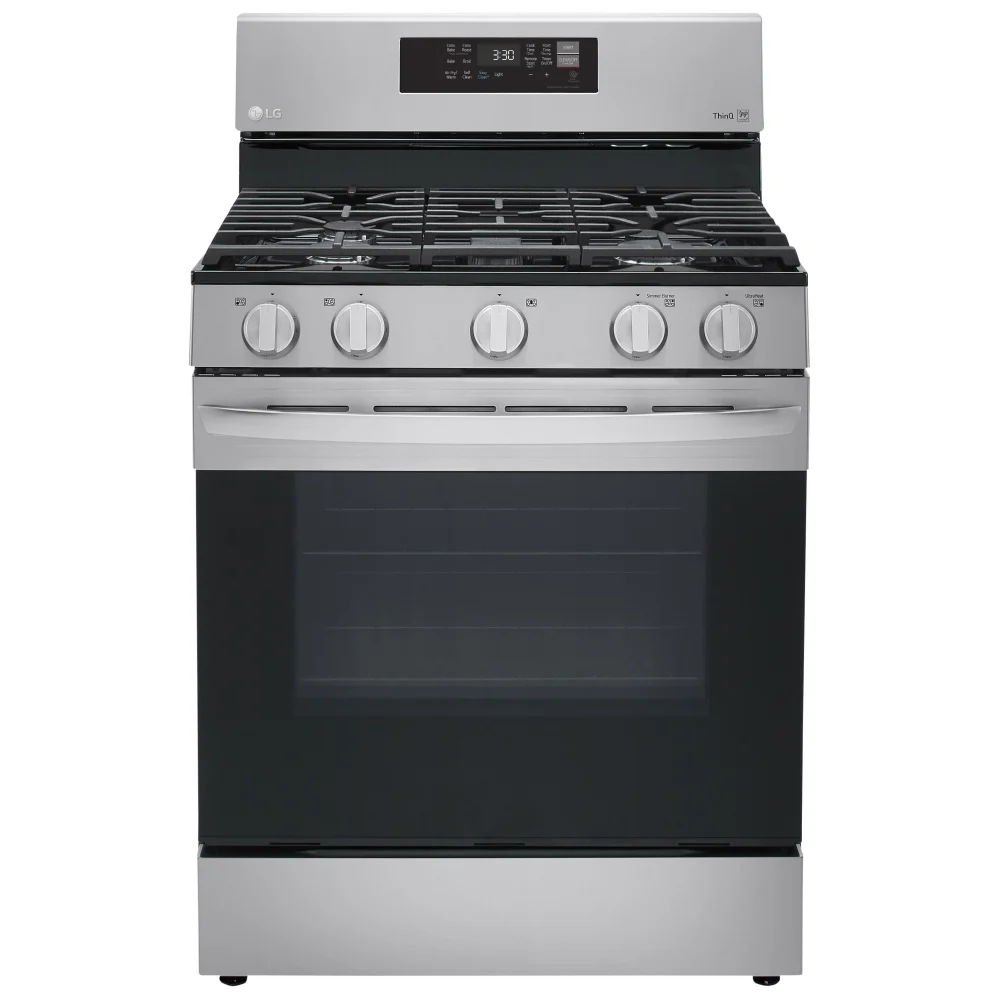 Cuisinière à gaz LG – 30 pouces, 5.8 pi³, convection, 5 brûleurs, Acier inoxydable – LRGL5823S