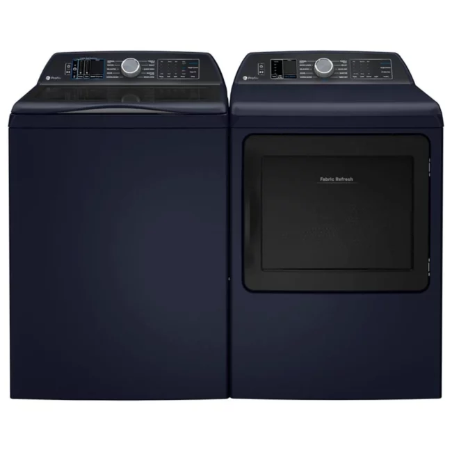 GE Profile Electric Washer and Dryer Set, 28 inches, Blue - PTW900BPTRS / PTD90EBMTRS