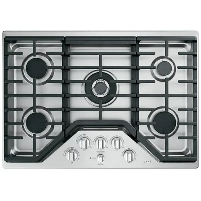 Plaque de cuisson au gaz GE Café, 30 pouces, inox – CGP95302MS1