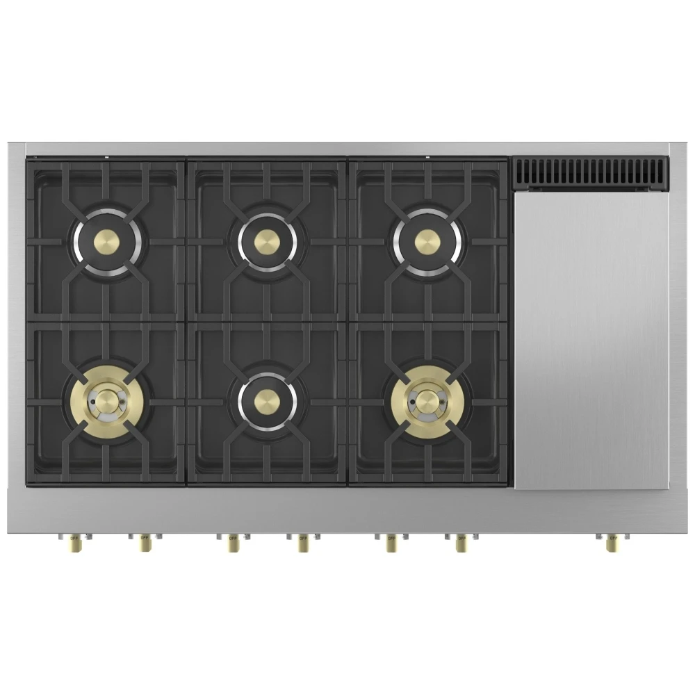 Plaque de cuisson au gaz Monogram – 48 pouces, 6 brûleurs, inox – ZGU486NDTSS – Image 2