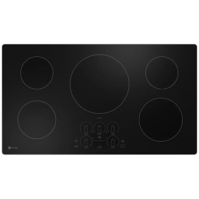 Plaque de cuisson à induction GE Profile – 36 pouces, 5 zones, noir – PHP7036DTBB
