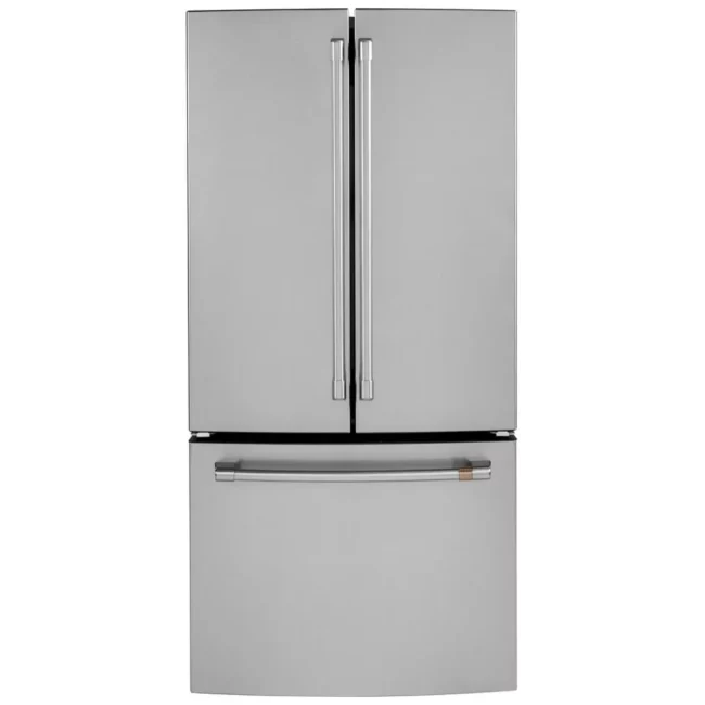 GE Café refrigerator with French doors, 33" with water and ice, stainless steel - CWE19SP2NS1