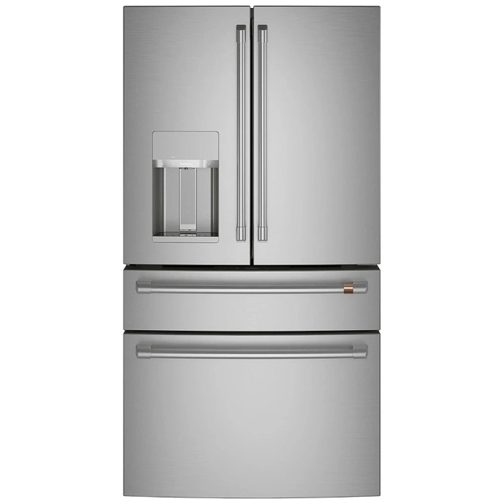 GE Café French door refrigerator - 36 inch, 22.3 cu. ft. counter depth, stainless steel - CXE22DP2PS1
