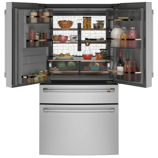 Réfrigérateur à portes françaises GE Café – 36 pouces, 22,3 pi³, profondeur de comptoir, inox – CXE22DP2PS1 - Image 3