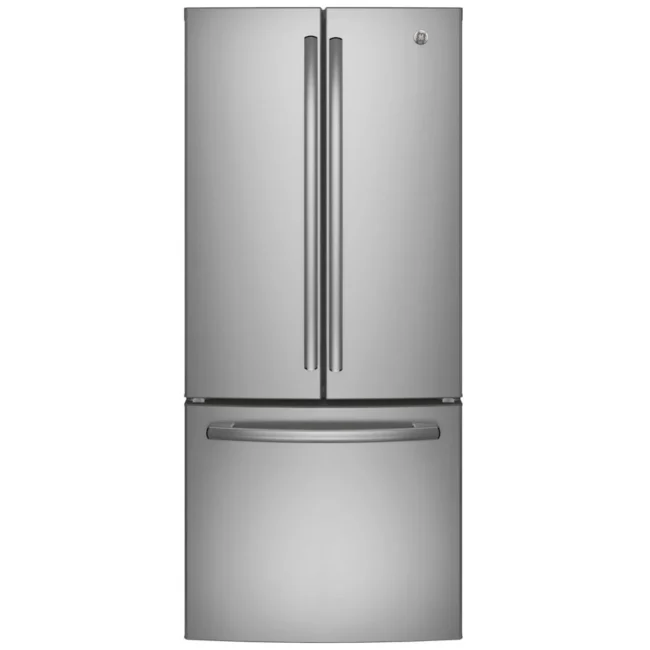 GE French door refrigerator - 30 inch, 20.8 cu. ft., stainless steel - GNE21DYRFS