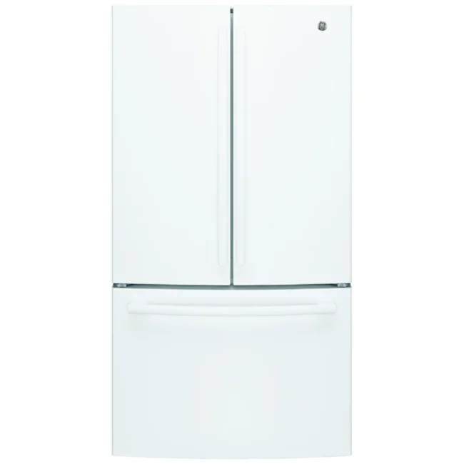 GE French door refrigerator - 36 inch, 26.7 cu. ft., white - GNE27JGMWW