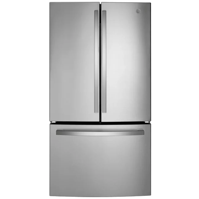 GE 36-inch French door refrigerator with water and ice, stainless steel - GNE27JYMFS