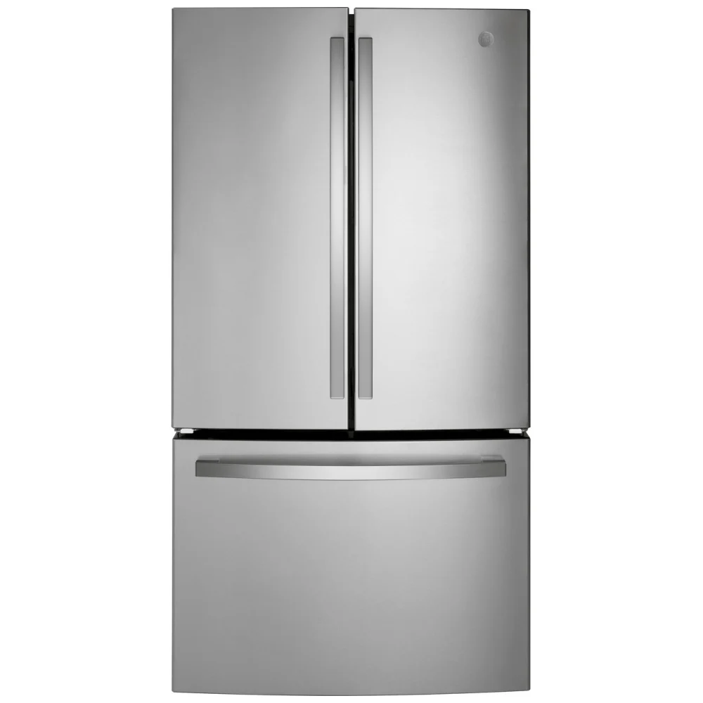 GE French door refrigerator - 36 inch, counter depth, 21.9 cu. ft, stainless steel - GWE22JYMFS