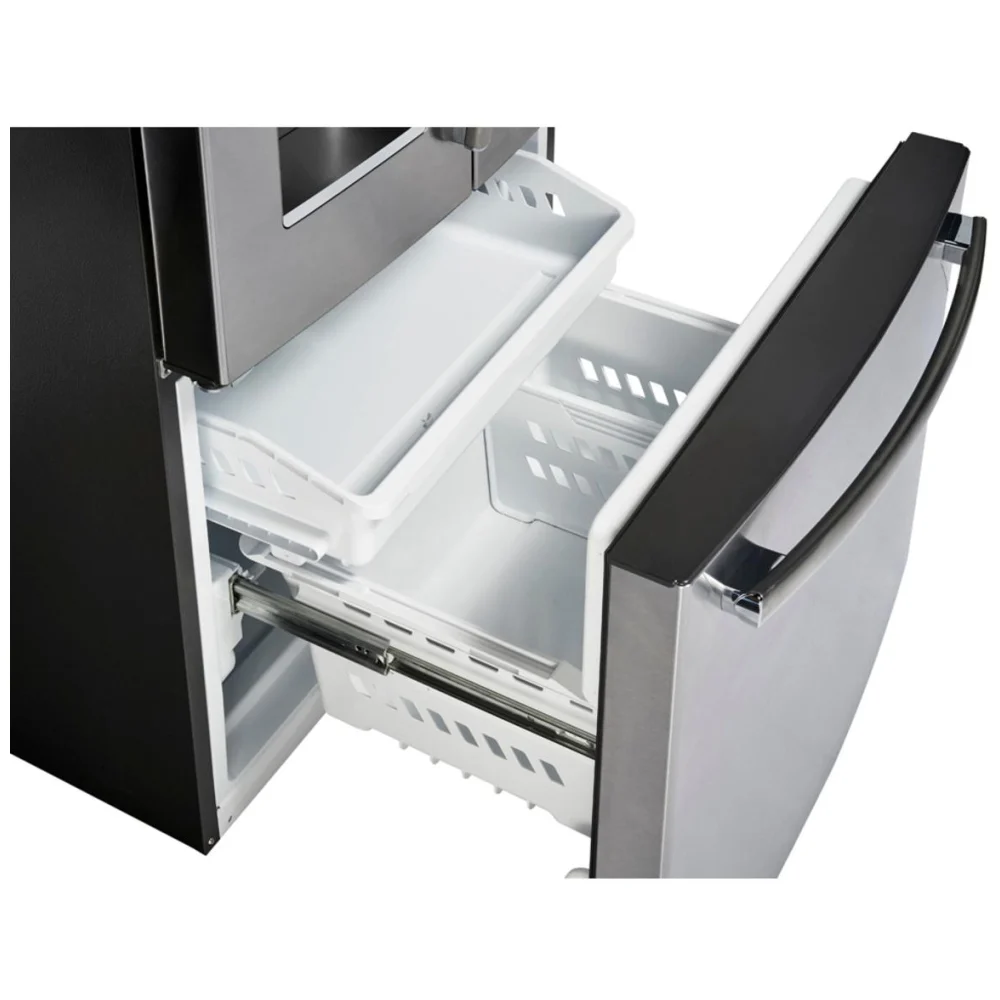 Réfrigérateur à portes françaises à congélateur inférieur GE Profile – 33 pouces, 24,8 pi³, inox – PFE24HYRCFS - Image 4