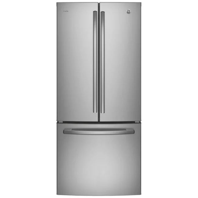 GE Profile French door bottom freezer refrigerator - 30 inch, 20.8 cu. ft., stainless steel - PNE21NYRKFS