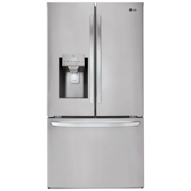 LG French door refrigerator - 36 inch with water and ice, stainless steel - LRFS28XBS