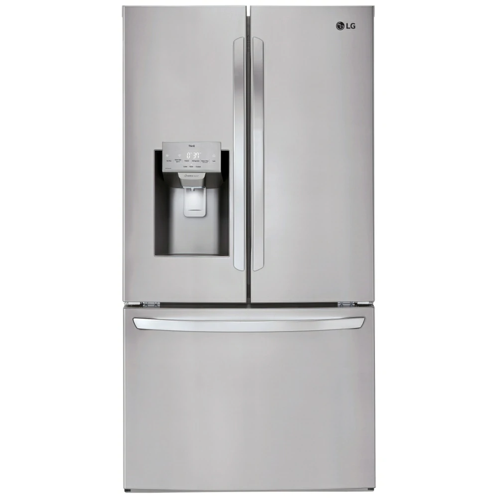 LG French door refrigerator - 36 inch with water and ice, stainless steel - LRFS28XBS